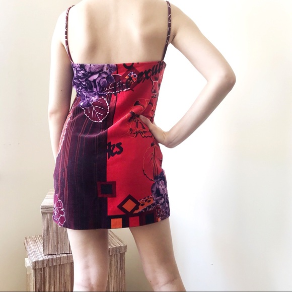 Designer GUERRIERO corduroy retro mini dress - Picture 2 of 4
